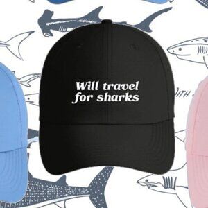 Swim with Sharks NY Black Baseball Will Travel for Sharks Hat